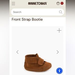 Minnetonka front strap bootie